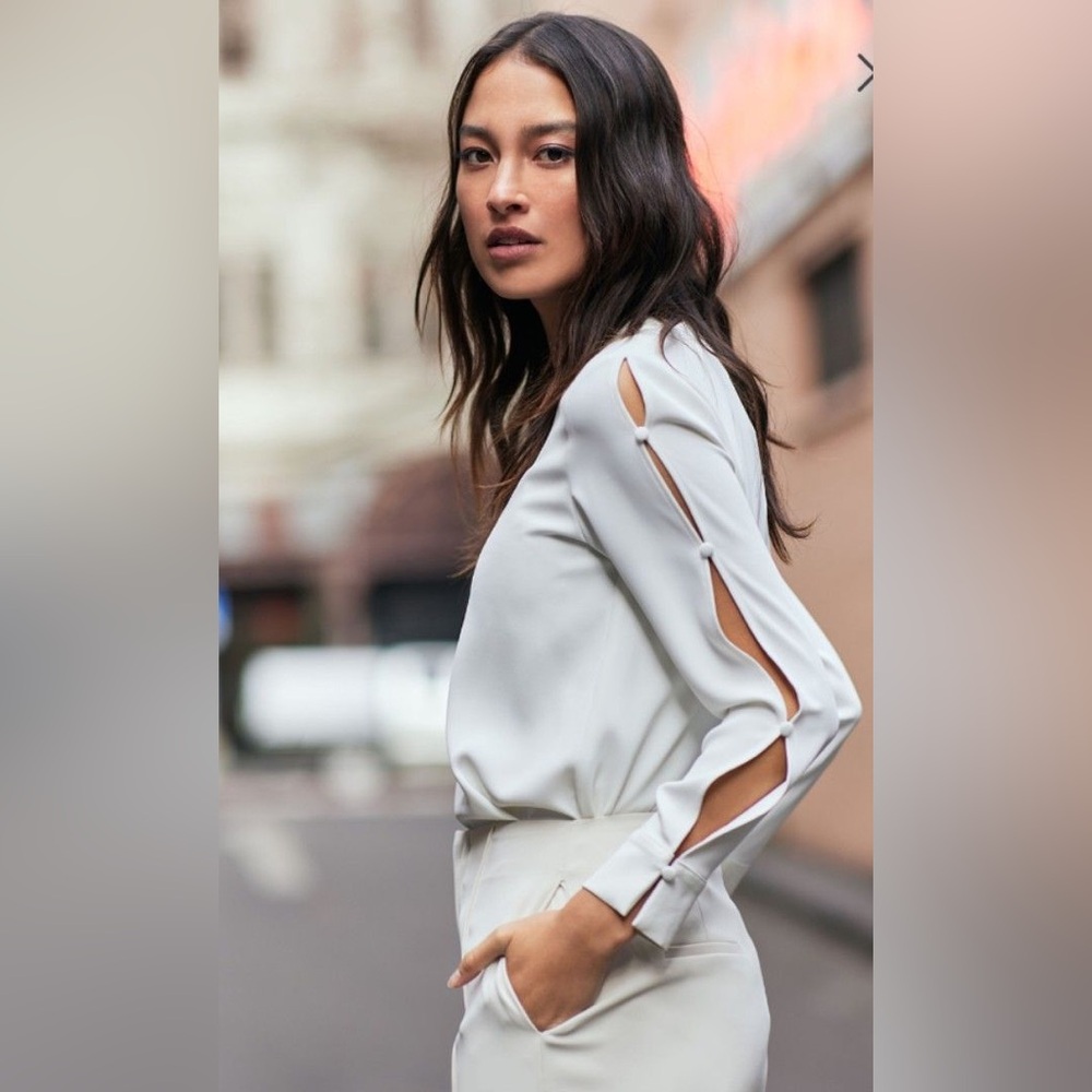 Love Bonito - NEW WITH TAGS- Eloise Sleeve Cutout Blouse